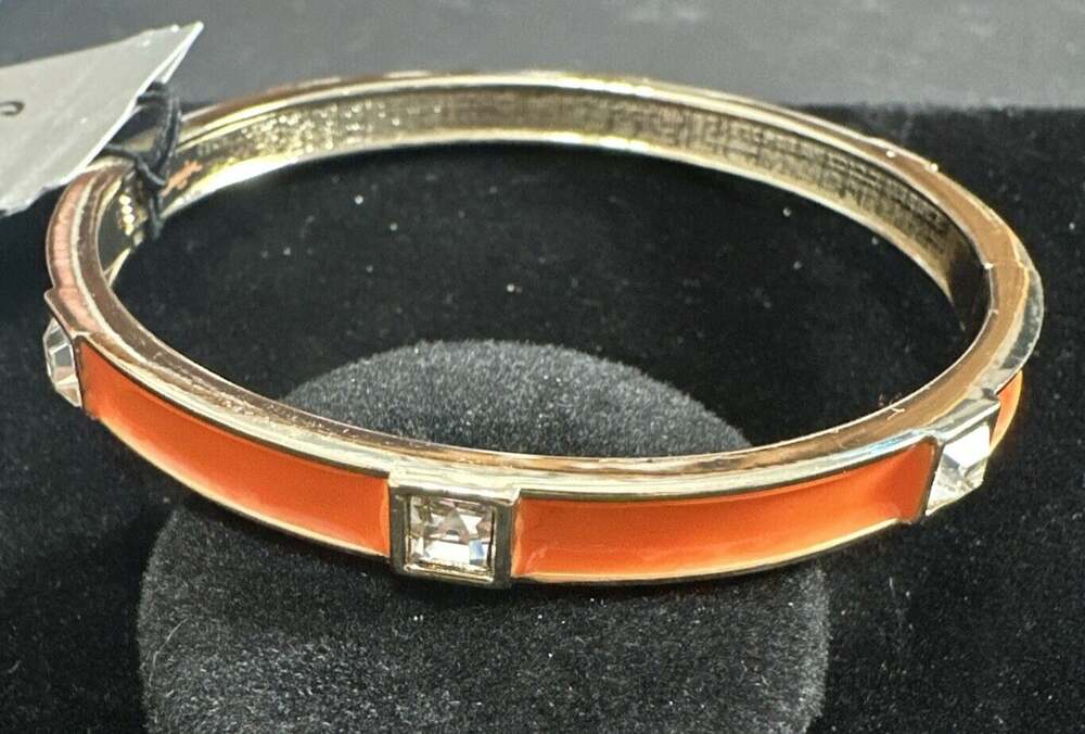 Sequin Nordstrom Colorful Thin Gold Tone Enamel Hinge Bangle $25 NWOT #43